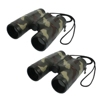 2Pcs 4X 31Mm Lens Camouflage Pattern Binocular Telescope For Child + Neck Strap