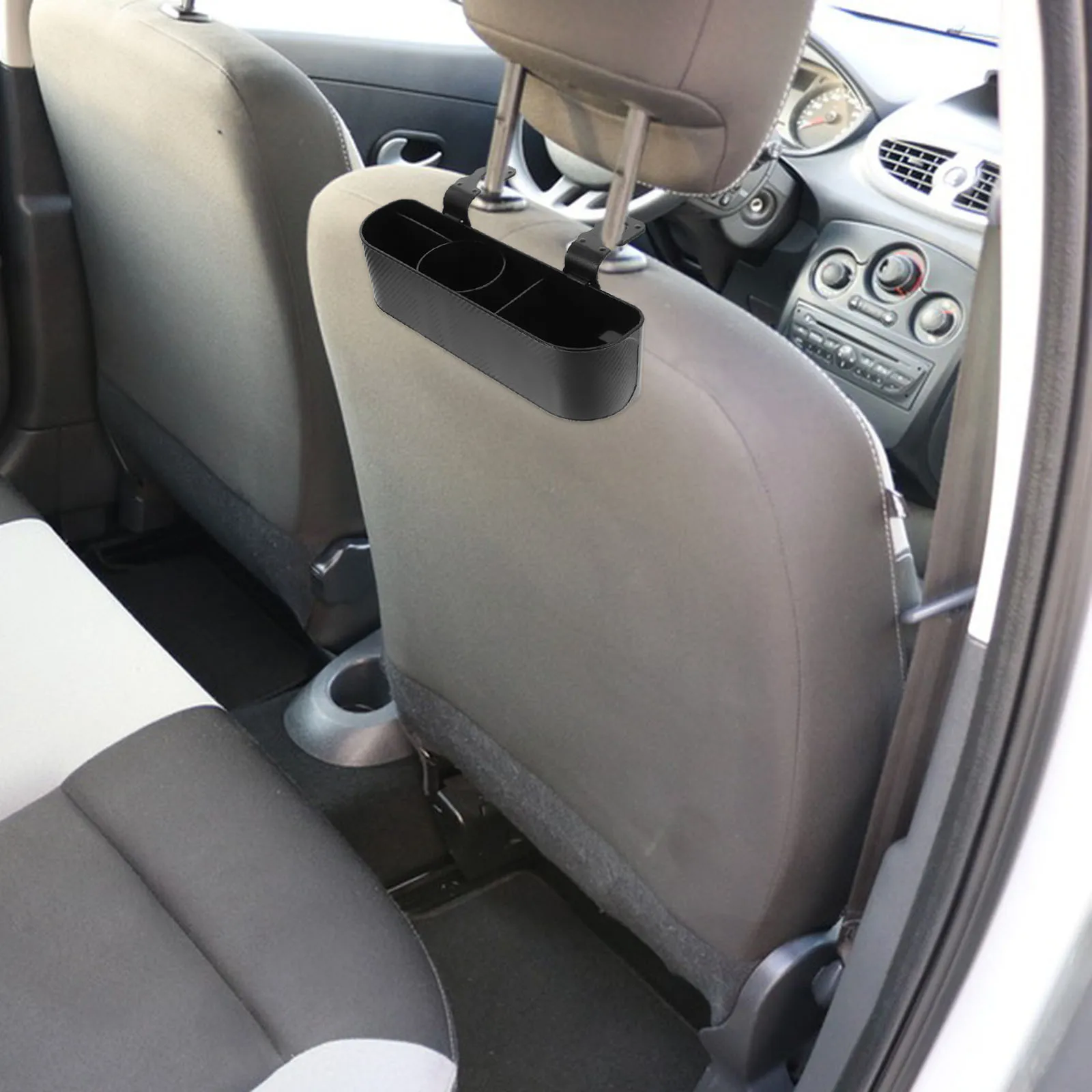 

Car Back Seat Organizer Storage Box for Water Bottles Tissue Napkins Snacks Drinks Simple Design Practical Use