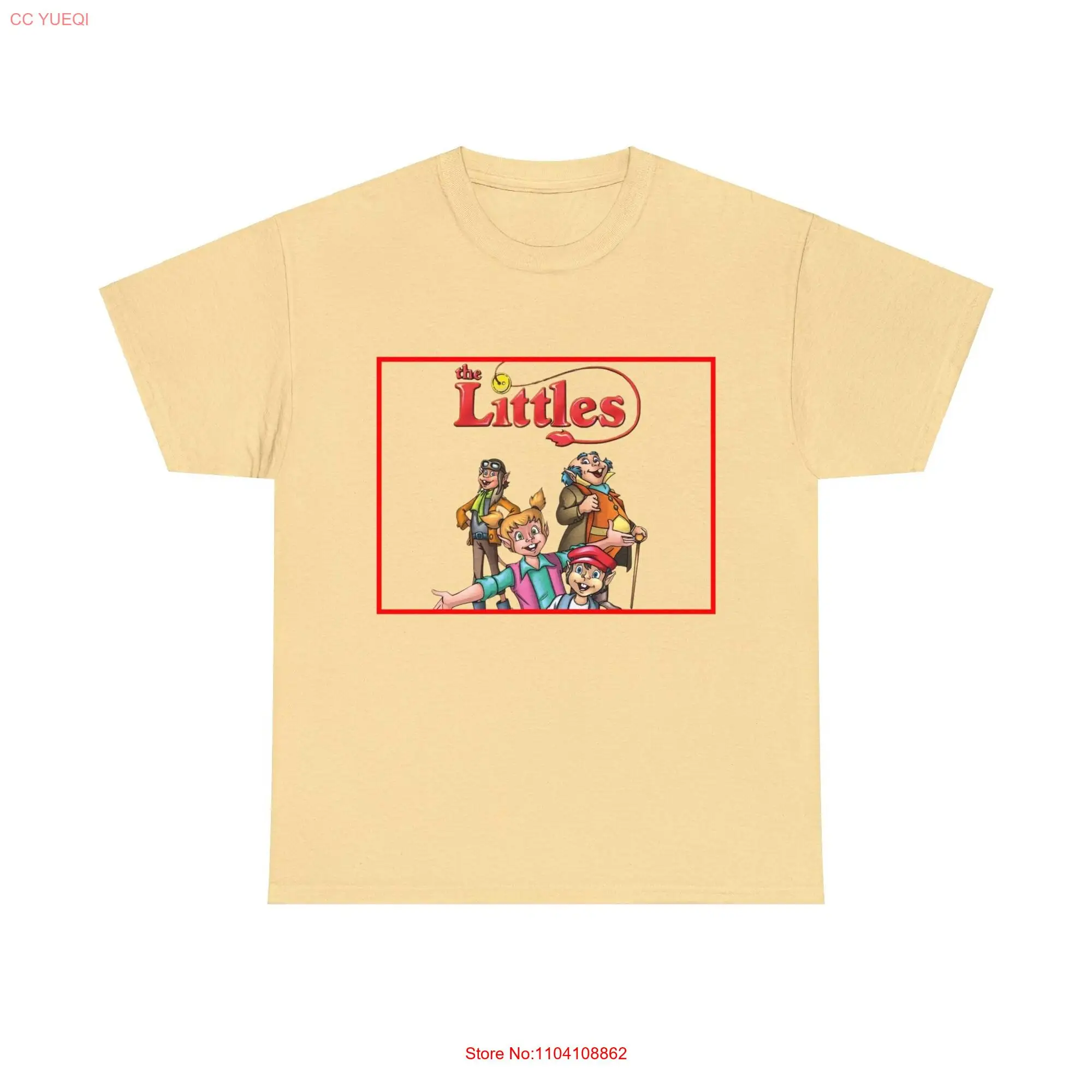 THE LITTLES Heavy Cotton T Shirt Les Minipouss Classic 80s Cartoon 1980s long or short sleeves