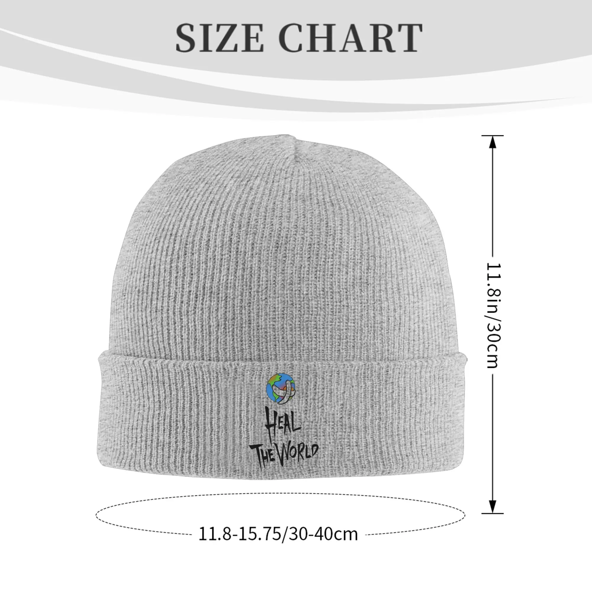 Heal The World MJ Signature michaels jacksons Knit Hat Beanie Autumn Winter Hat Warm Unisex  New  Caps for Men Women Gift,