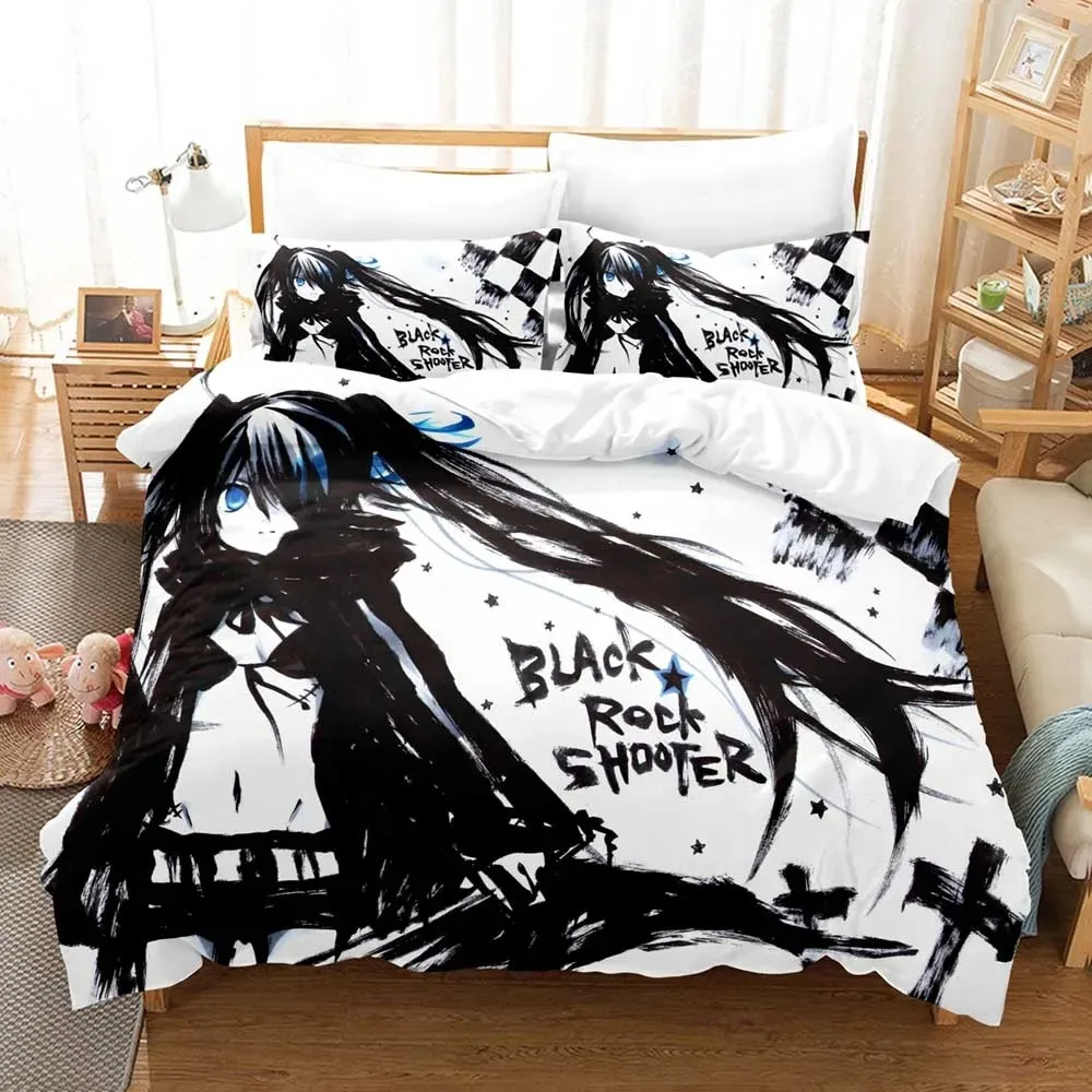 

Black Rock Shooter Anime 3D Duvet Cover Bedding Set Polyester Pillowcases Quilt Cover Home Decor For Teens Gift Twin King Queen