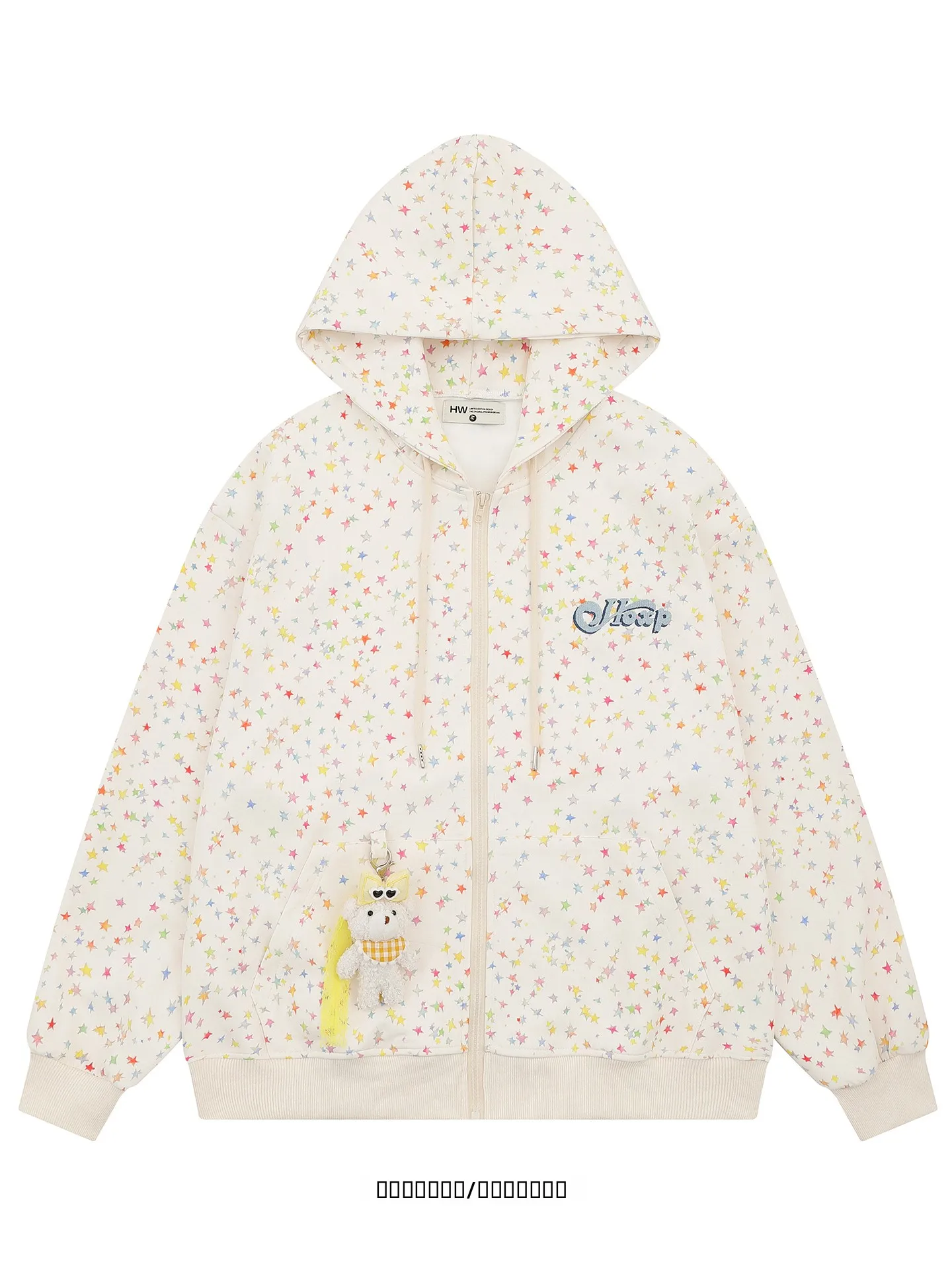 

Свободная толстовка-худи Little Bear Star Korean Sle с принтом, повседневная уличная одежда для молодежи, осень-зима