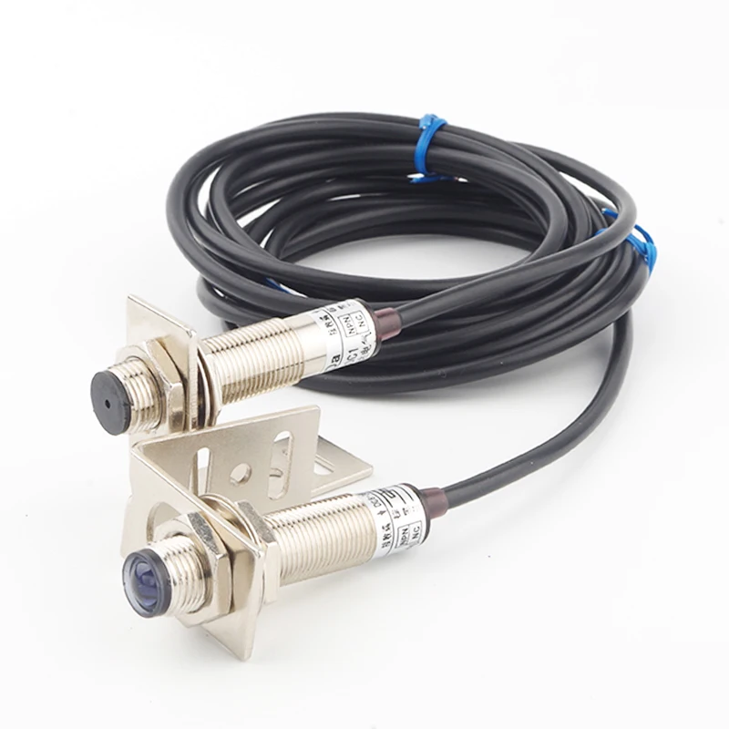 DC6 ~ 36V interruptor fotoeléctrico láser impermeable M12 Detector de Sensor de haz láser 20 metros de distancia NPN PNP