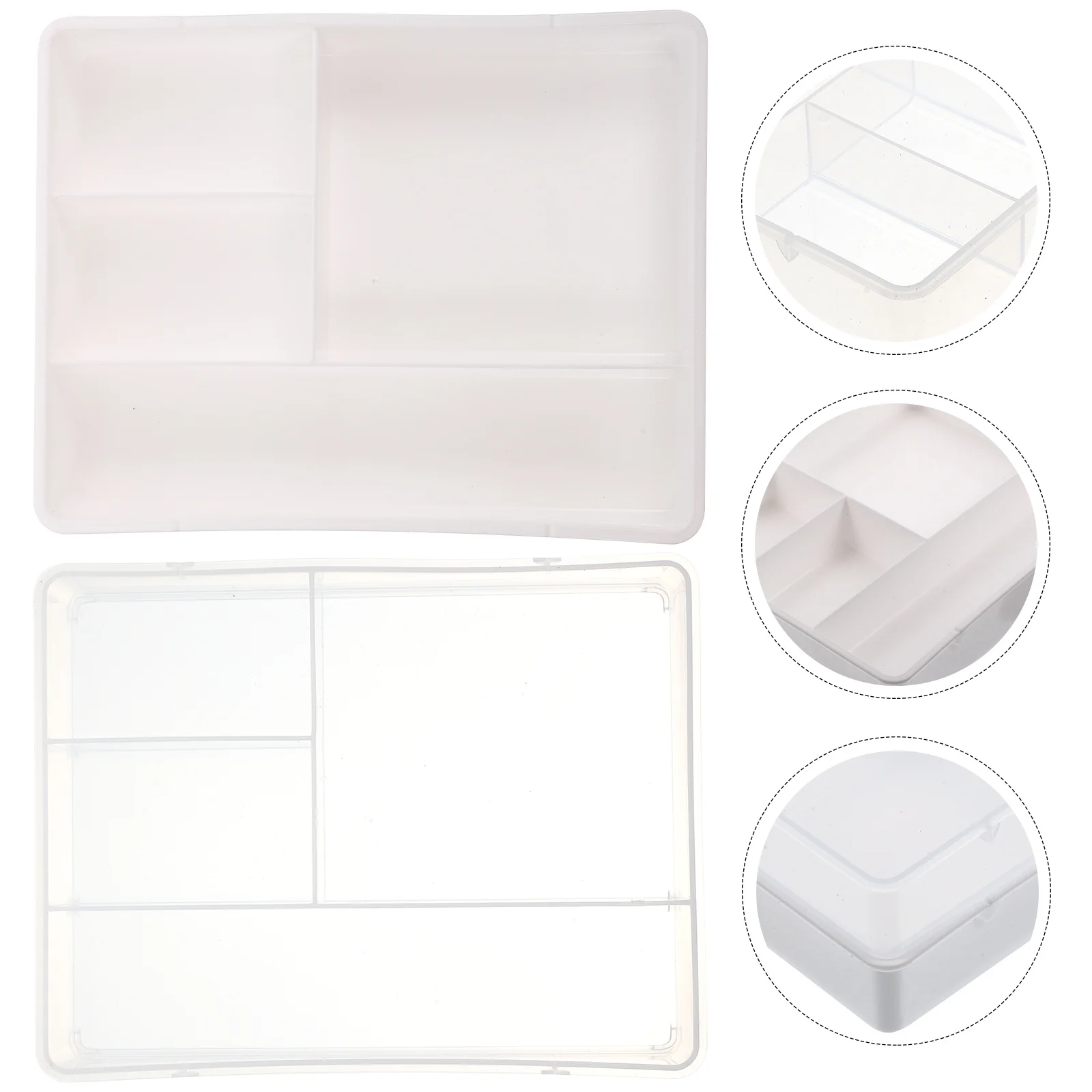 

2Pcs Storage Boxes Household Drawer Organizers Multi-Function Compact Drawer Cases Office Kitchen Bathroom Storage Accessories