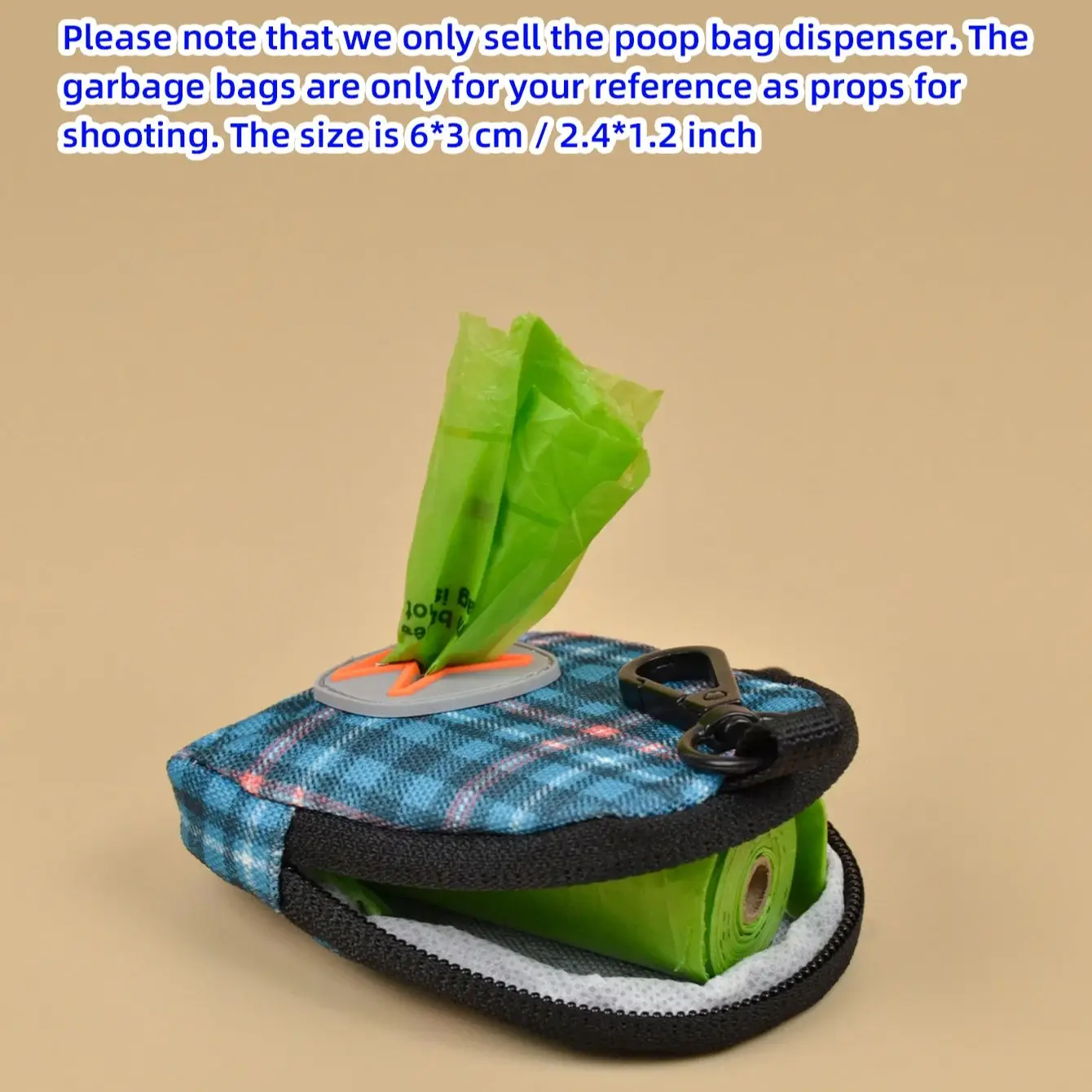 1pcs Plaid Print Fashion Design Dog Poop Bag Holder For Leashes Attachment Dog Waste Bag Dispenser