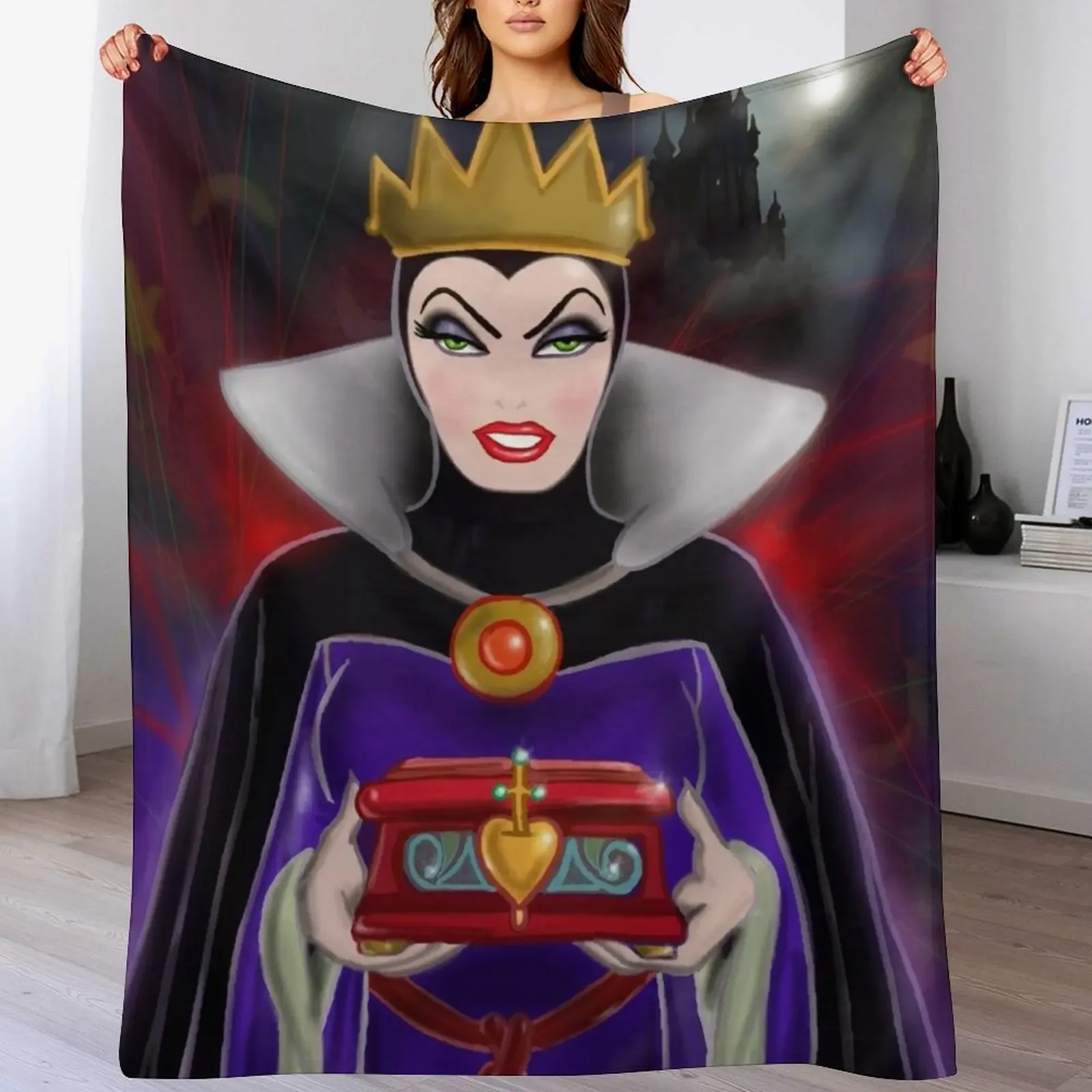 

Queen of Evil Throw Blanket Cute Plaid For Decorative Sofa Blankets