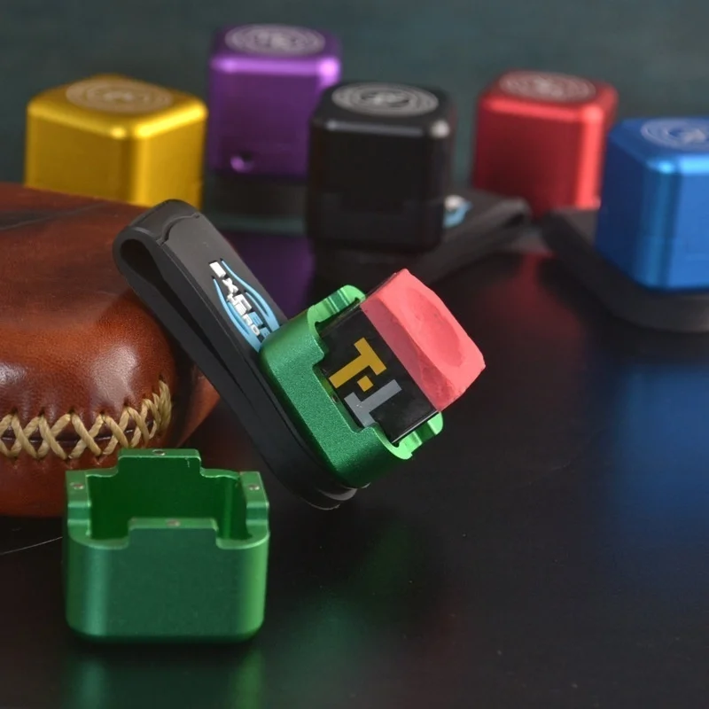 Billiard Chalk Holder Aluminum Chalk Box Magnetic Snooker Pool Cue Chalk Storage Case Portable Dustproof Billiards Accessories