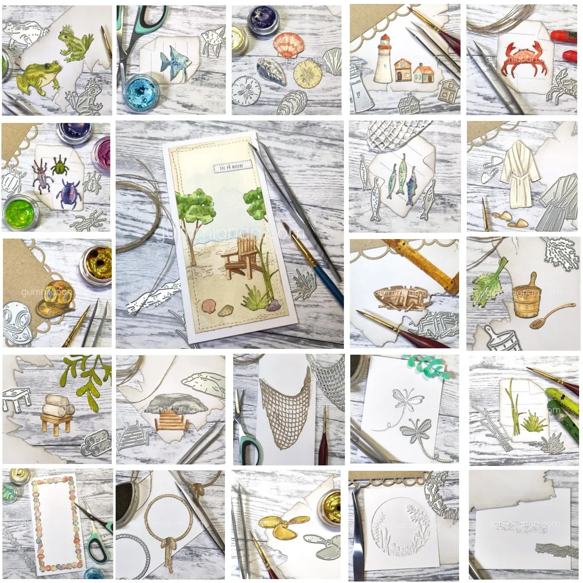 

Spring Fish Houses Seashells Metal Cutting Dies for DIY Decorating Scrapbook Paper Card Album Embossing Craft Template New