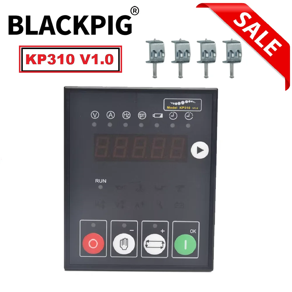 KP310 V1.0 Controller For Kipor Generator Remote Start Stop Control Module LED Digit Display Four Protection Panel KP310 DC8-16V