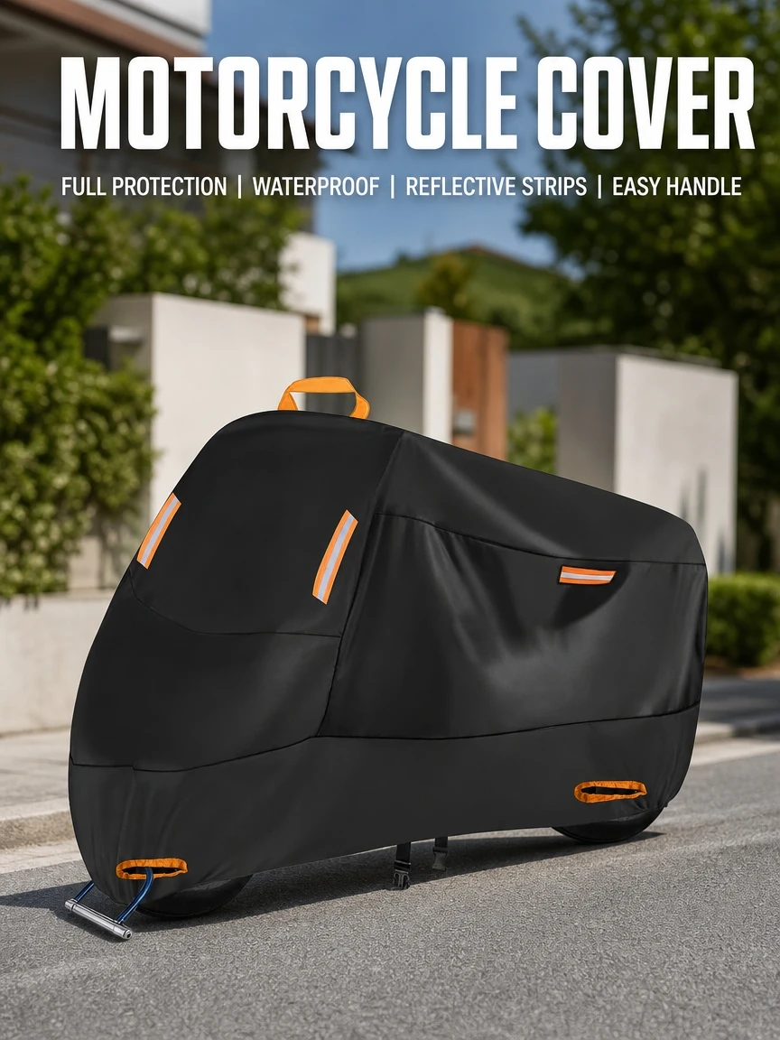 Motorcycle Cover Oxford Fabric Outdoor Windproof Protective Cover Suitable for Harley Davidson for HONDA for SUZUKI and Other Mo