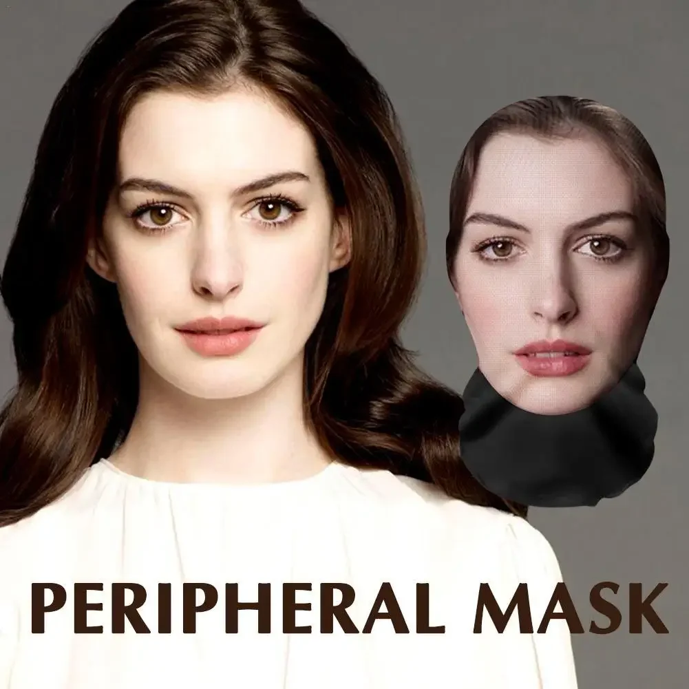 3D Printed Full Face Mask Actress Style, Celebrity Performer Cosplay Mask, Visual Role-Playing Props for Halloween Party