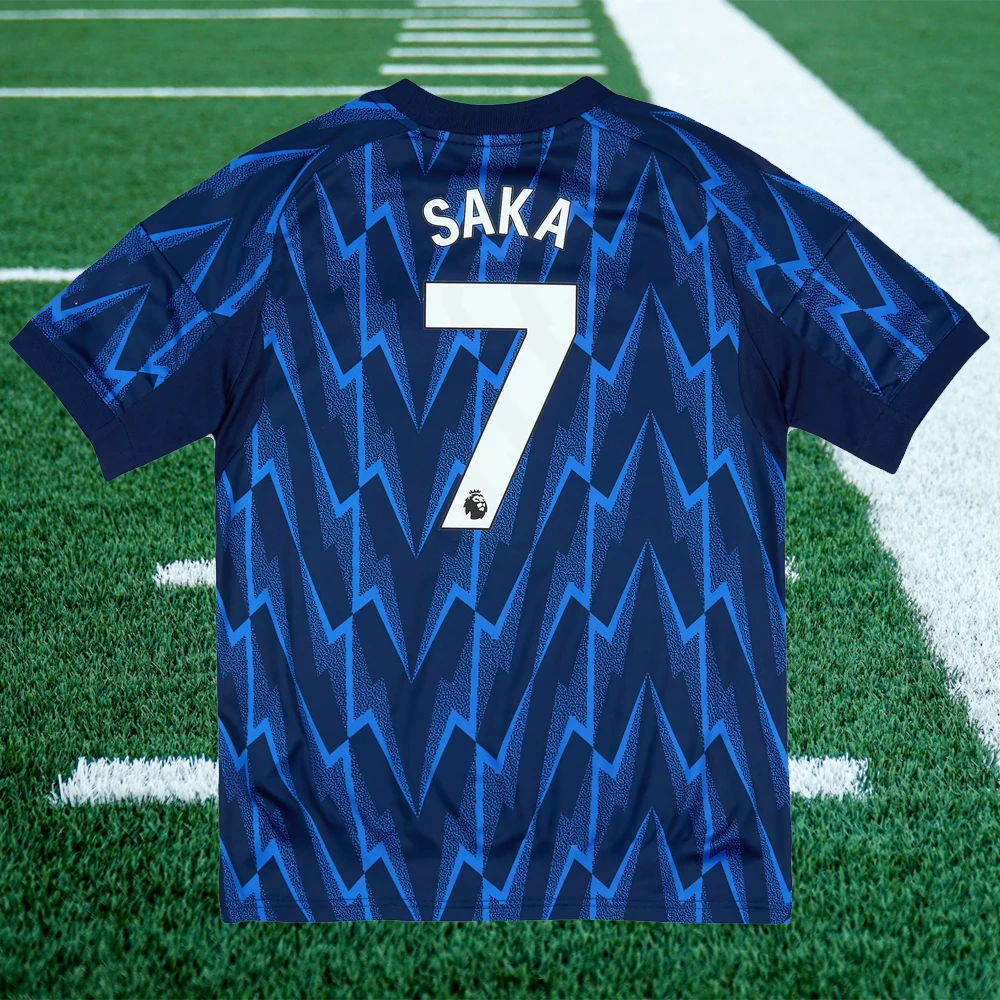

2025 Mens Bukayo Saka Away Football Shirt Number 7 Youth Kids Sportwear Training Soccer Uniform Breathable Unisex Jersey Tee