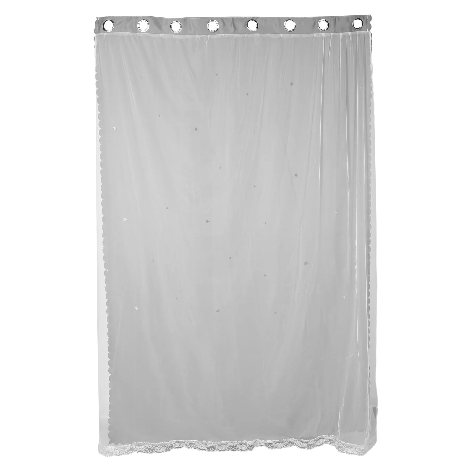 

Double Layer Star Pattern Blackout Curtains Eyelet Installation Room Darkening Curtains Bedroom Living Room Window