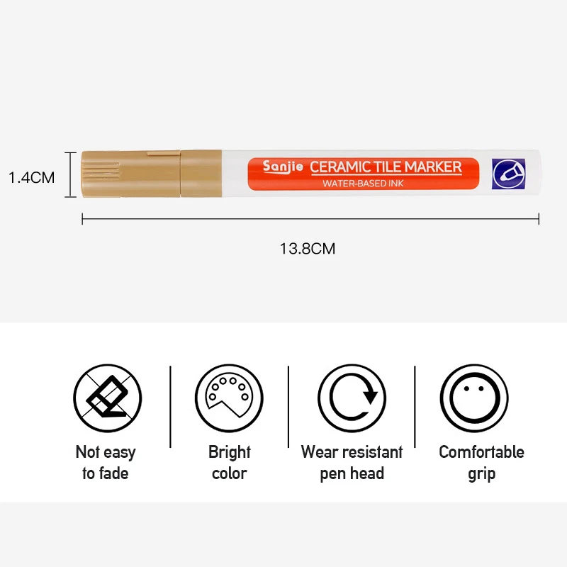 12Color Optional Waterproof Ceramic Tile Seam Pen Tile Marker Grout Pen for Tile Floor Wall Bathroom Decontamination Seam Repair