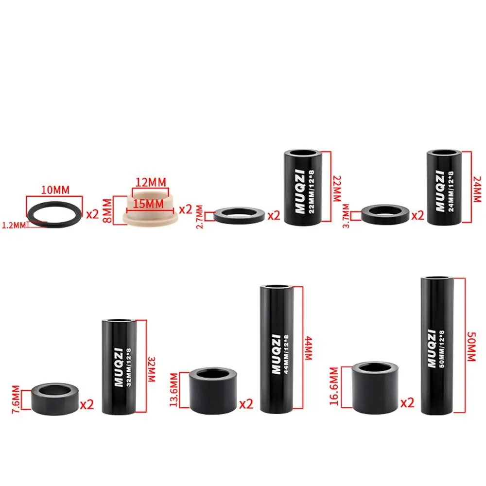 MTB Rear Shock Bushing OD 15mm 22 - 68mm Shock Absorber DU Bushing Universal Aluminum Alloy Bike Rear Shock Absorber