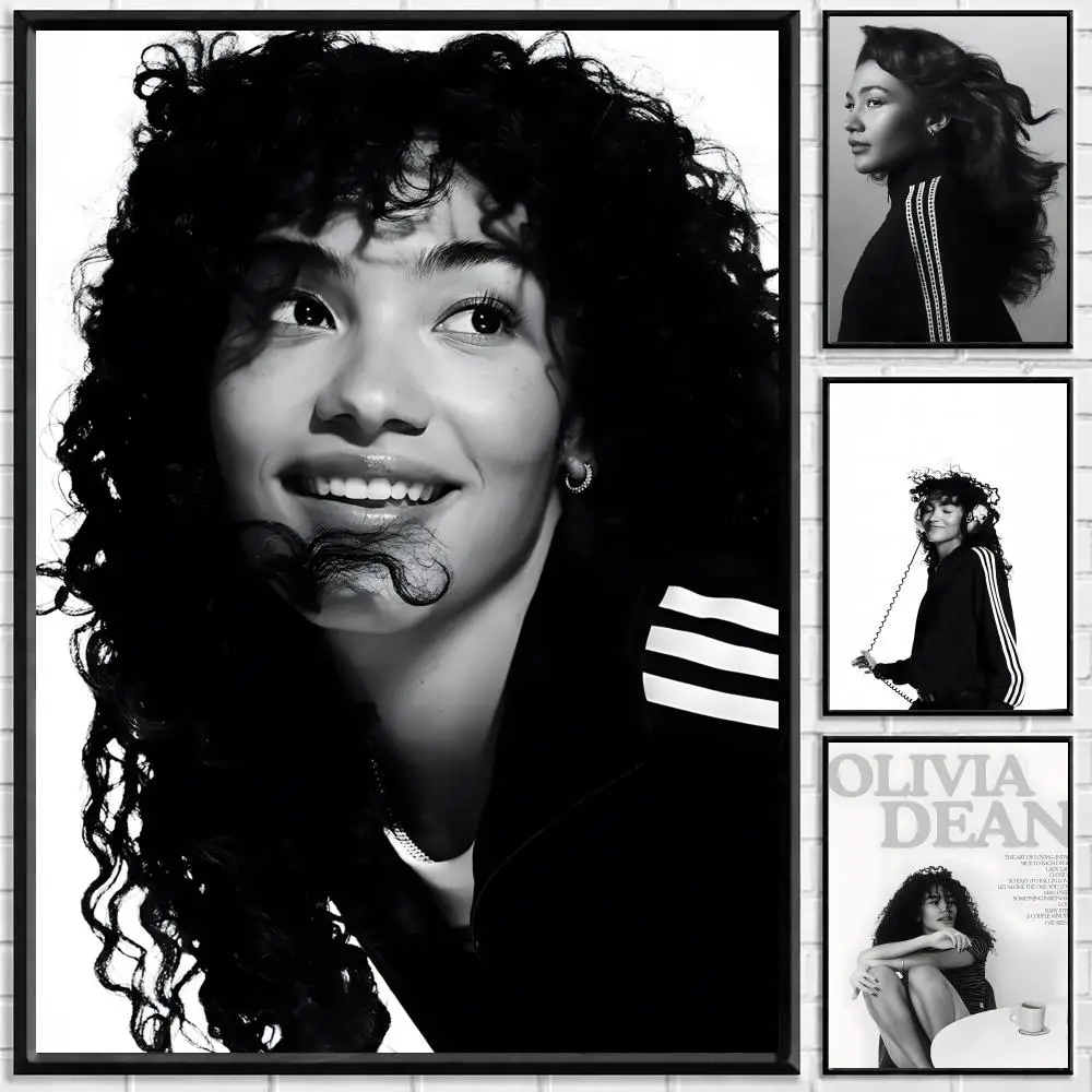 Singer Olivia Dean Poster Self-adhesive Art Waterproof Paper Sticker Coffee House Bar Room Wall Decor