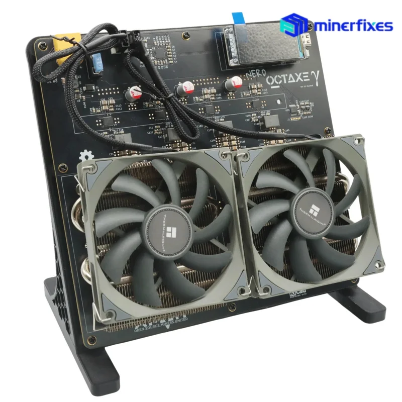 العلامة التجارية الجديدة Bitaxe Nerdminer NerdOCTaxe 9.6T 150W Bitcoin Miner Solo nerdaxe مينر اليانصيب مينر التشفير BTC AirCoolingn minerfixes #3