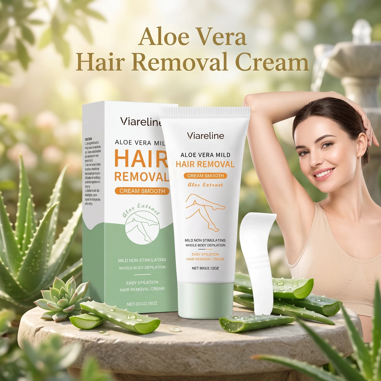 Hair Care With Aloe Vera - Aloe Vera Hair Removal Cream Mild