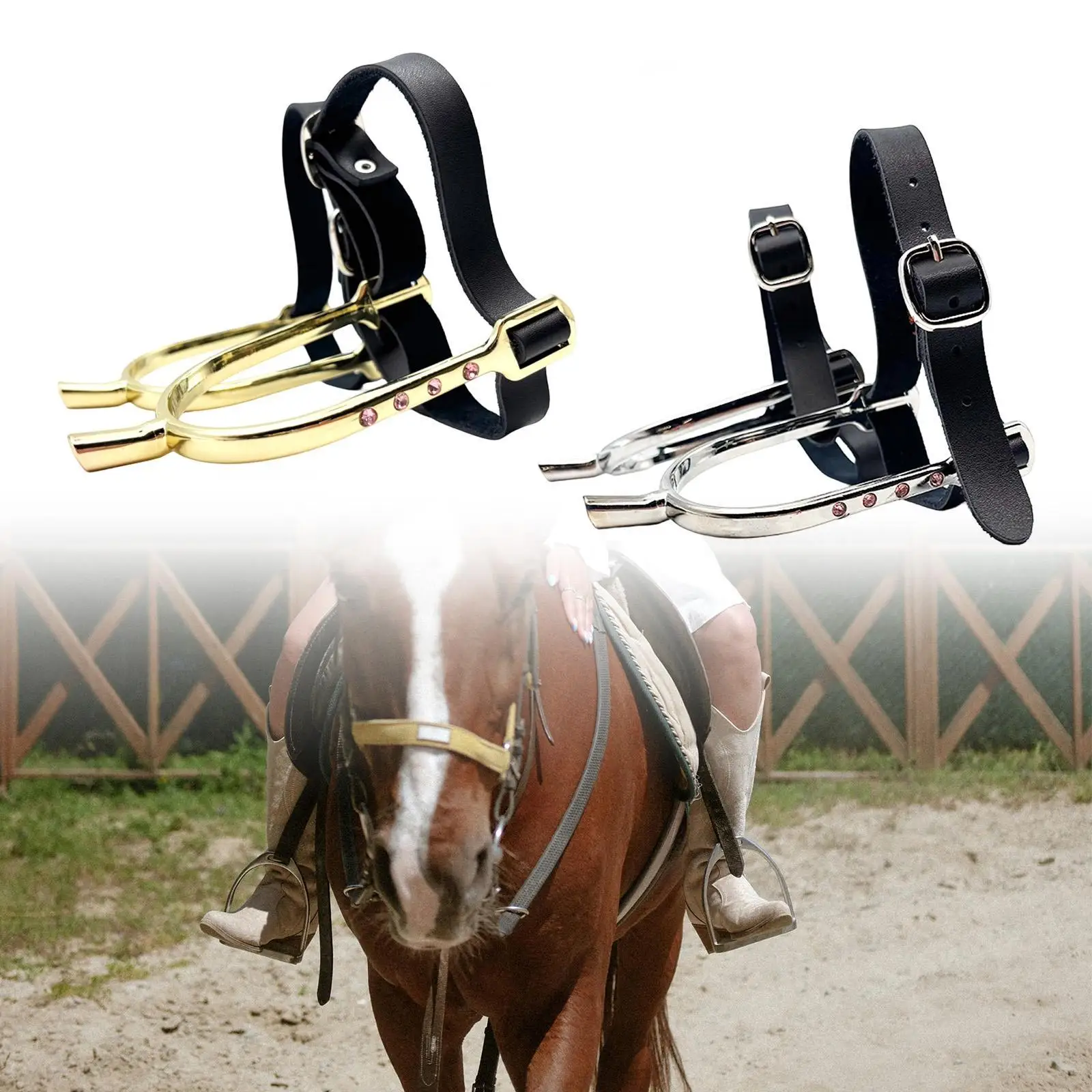 esporas-para-cavalo-com-decoracao-de-strass-e-correias-de-pu-para-competicao-profissional-e-uso-em-fazenda