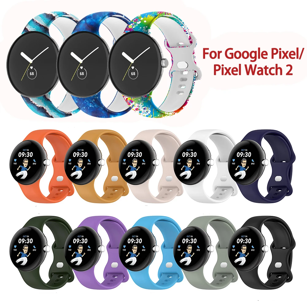 

Silicone Strap For Google Pixel Watch Strap Replacement SmartWatch Sport Bracelet For Google Pixel Watch 2 Band Accessories