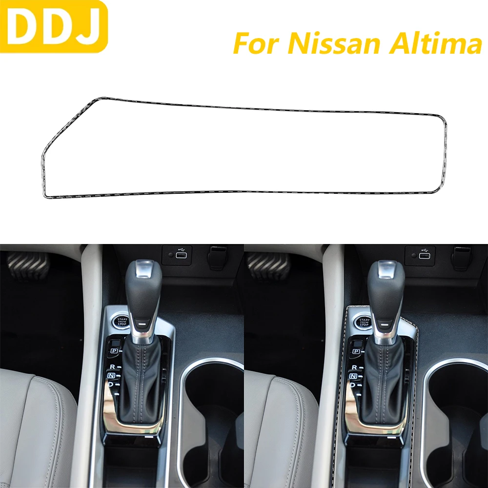 

For Nissan Altima 2019-2025 Carbon Fiber Center Console Gear Shift Frame Trim Cover Car Accessories Interior Decoration Sticker