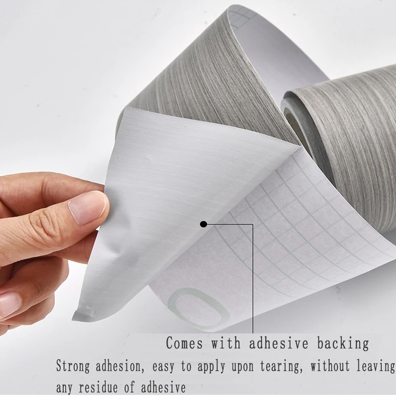 5M PVC Self-adhesive Baseboard Waterproof Wall Sticker Window Sill Door Frame Edge Wrapping Renovation Decorative Lines