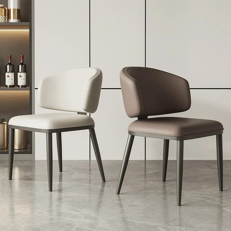 Foshan wholesale Italian modern minimalist dining chair home designer back chair restaurant hotel chair light luxury meal
