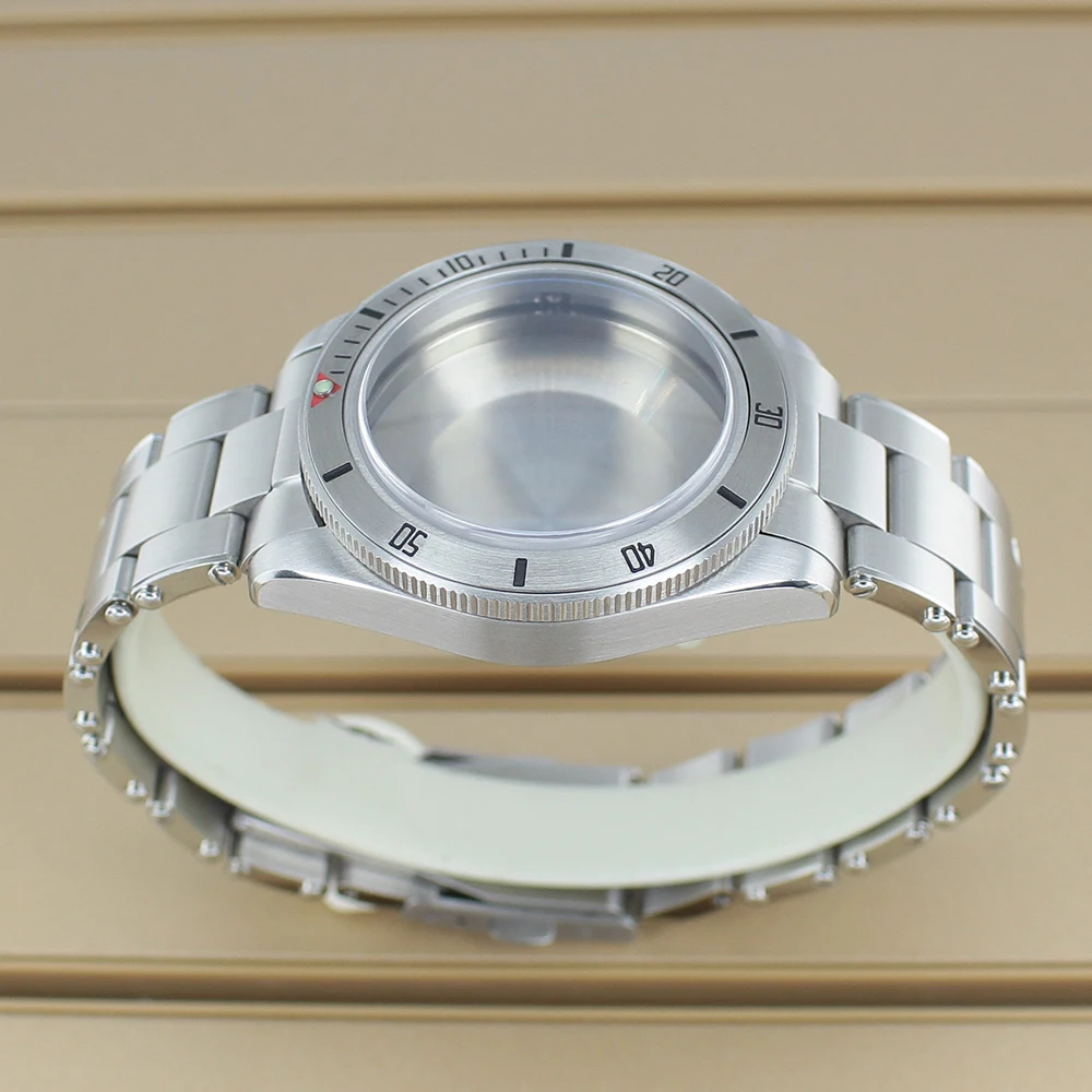 38.8 مللي متر NH35 ساعة حافظة الصلب حزام القبة الياقوت الكريستال ل NH35 NH36 NH34 NH38 4R36 حركات ساعة اكسسوارات 28.5 مللي متر الهاتفي