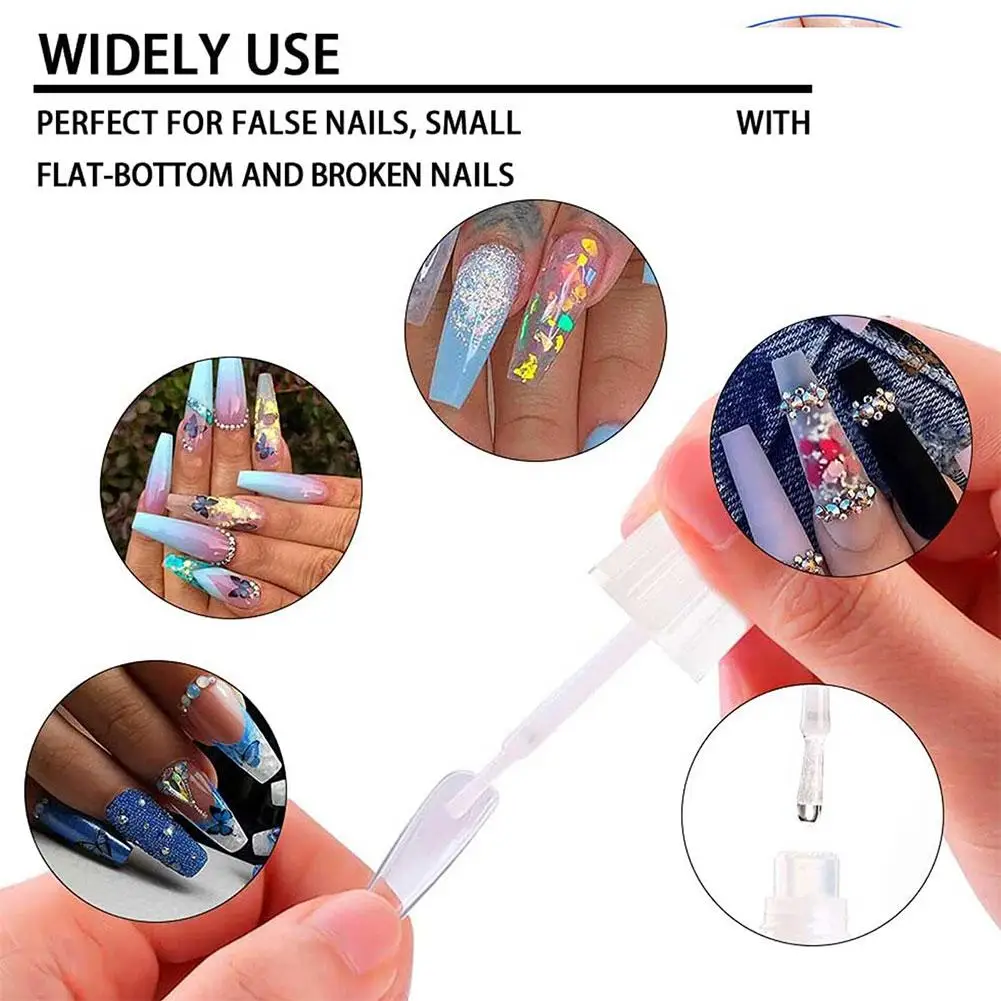 5 pz/vendita colla per unghie super forte punte acriliche e colla per unghie professionale con strass 10g colla a lunga durata ad asciugatura rapida