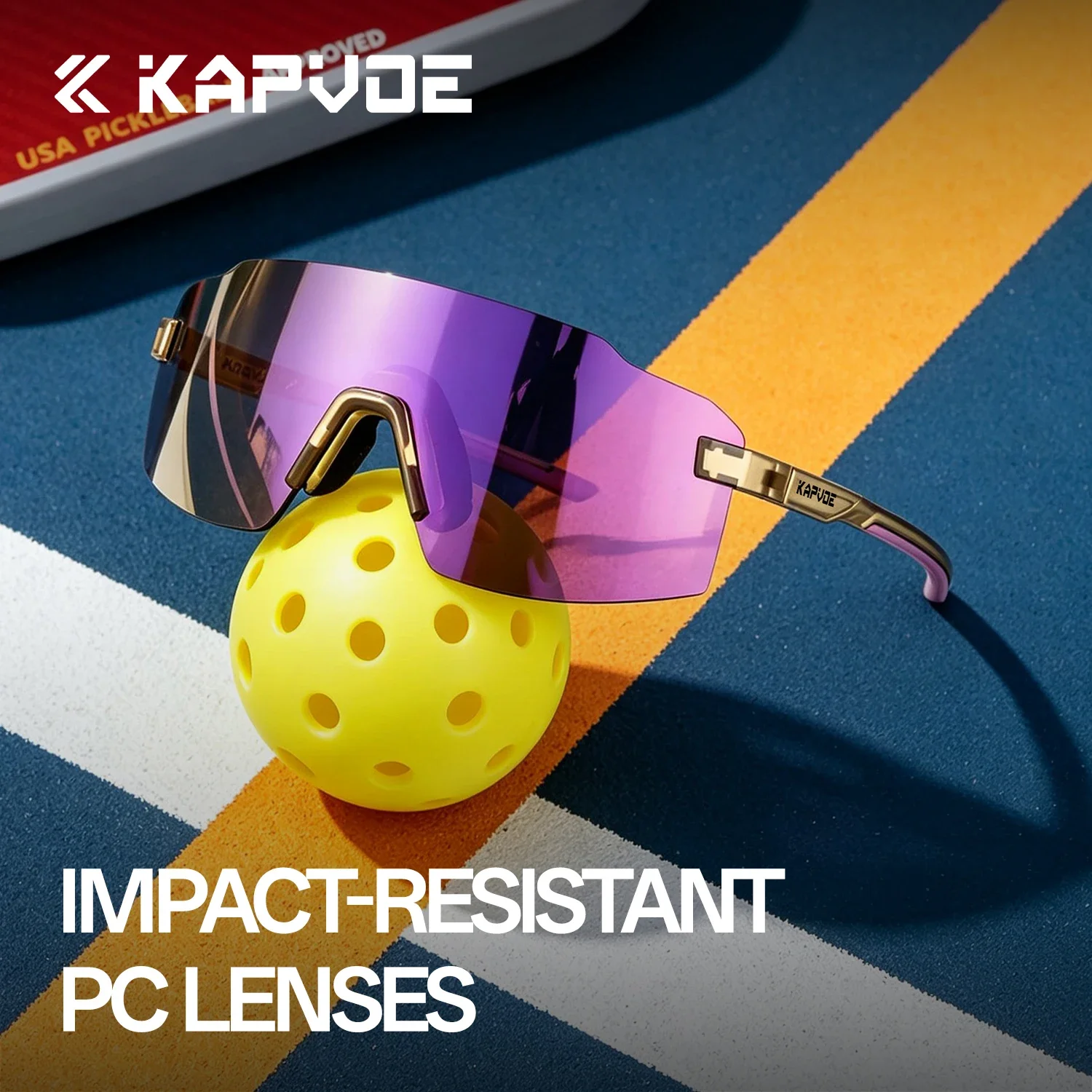 Kapvoe Pickleball UV400 Goggles Men Photochromic Cycling Glasses Marathon Running Sunglasses Lightweight Bicycle Eyewear Sports