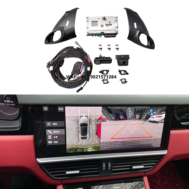9Y0 Car Modification Upgrade Bird's-eye View 360 Degree Panoramic Camera Upgrade Reverse Image for Porsche 2018-2023 Cayenne