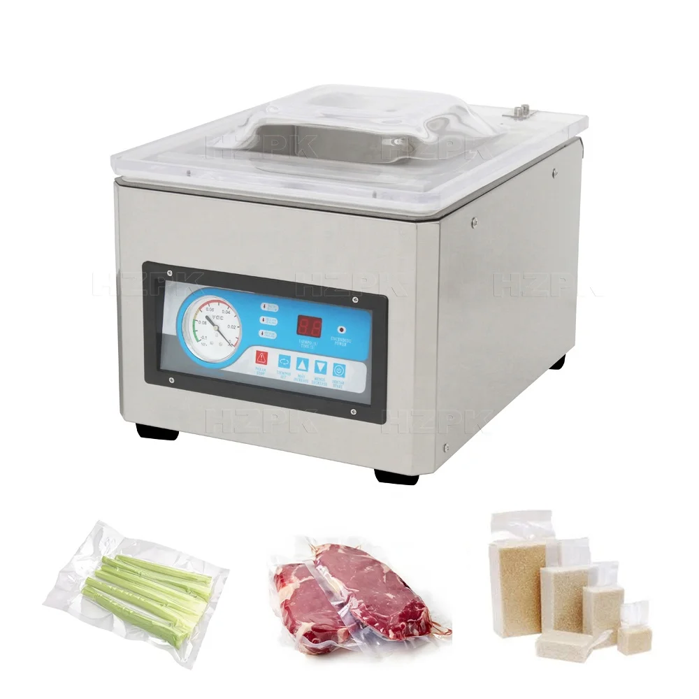 HZPK Nuts Meat Small Vacuum Packing Sealing Machine Packaging for Coffee Plastic Bag