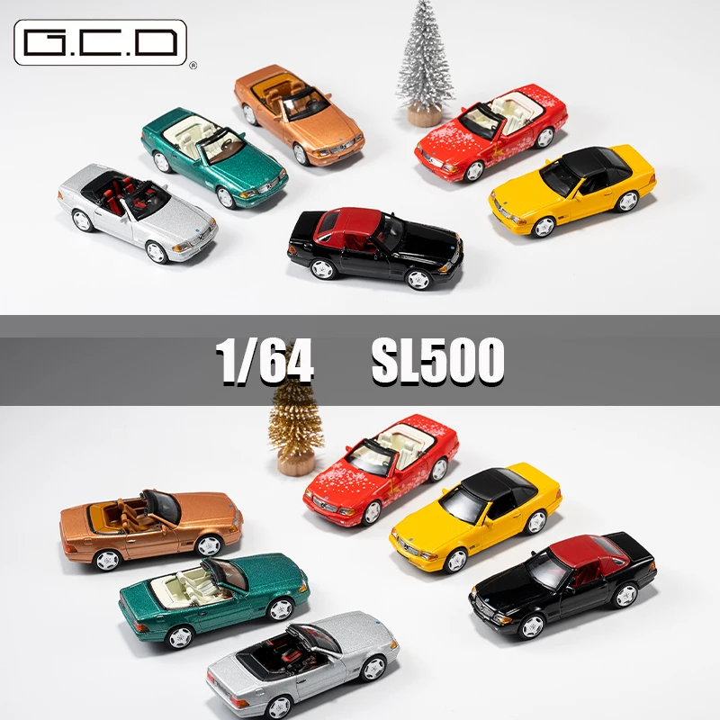 DCT 1/64 SL500 Model Car Luxury Classical Vehicle Diecast Toy Collection Sports Car Station Vehicle with Display Box for Adults