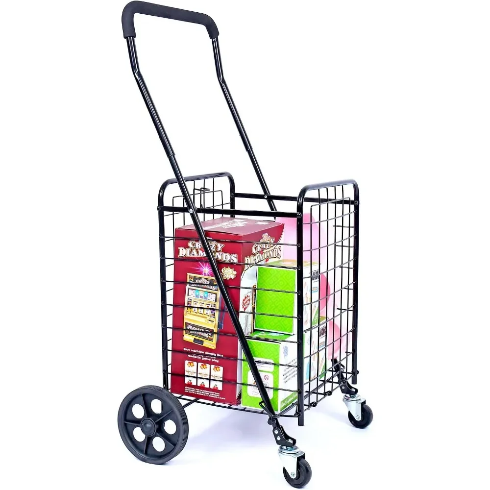 MaxWorks 50545 70 Lb. Capacity Folding Shopping Cart with Swivel Wheels Carros De La Compra Cuatro Ruedas