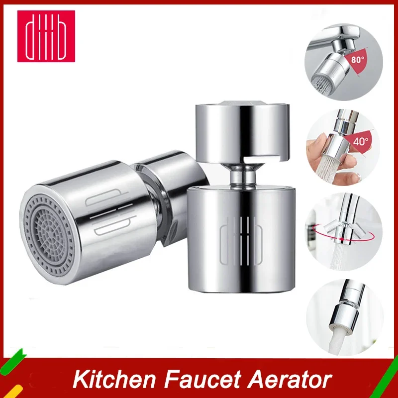 Mija Diiib Kitchen Faucet Aerator Water Tap Nozzle Bubbler Water Saving Filter 360-Degree Double Function For Splash-proof