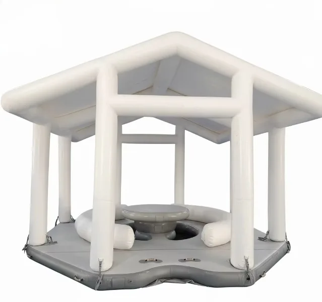 Wholesale Water Party Inflatable Sea Floating Dock Platform Sofa Boat Floating Inflatable Platform for Water Sports