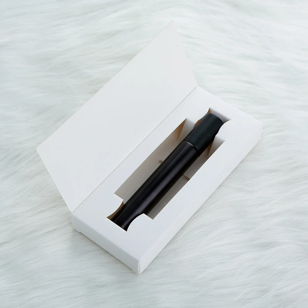 Bouteille de parfum noir mat de 15ml, avec boîte d'emballage et atomiseur, bouteille vide rechargeable, Portable et essentiel de voyage, 10/20 pièces