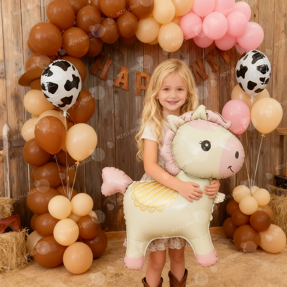 Cartoon Nette Styling Pony Ballon Pferd Aluminium Film Ballon für Bauernhof Party Fotografie Requisiten Geburtstag Dekoration – Detail 6