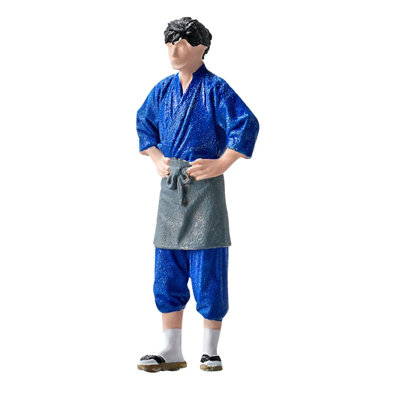 1:64 Figuur Model Miniatuur Creatieve Foto Prop Realistische Collectie Bureau Decoratie Diorama's Landschap Display Chef Beeldje