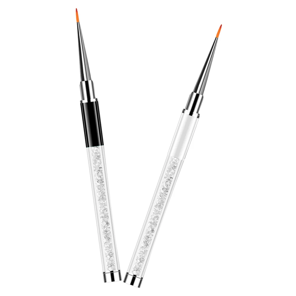 Bolígrafo para decoración de uñas, 2 uds., para magníficos diseños de manicura DIY, herramienta de belleza resistente con mango largo, regalo Ideal para principiantes y entusiastas