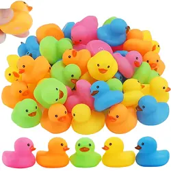 50/100/150Pcs Mini Rubber Duck  Multicolor Bath Ducks Bulk Float Duck Toy for Shower Birthday Party Favors Gift Classroom