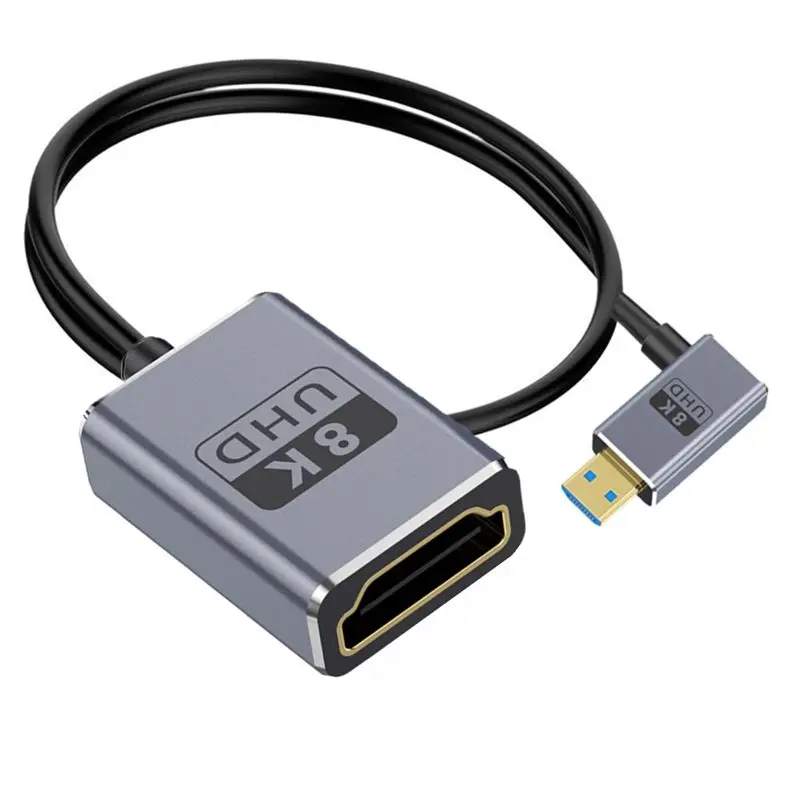 Coaxial H-dmi Thin 8K Micro H-DMI Male to H-DMI Female, Ultra High Speed 48Gbps, Cord Φ2.5mm, 8K@60Hz, 4K@240Hz