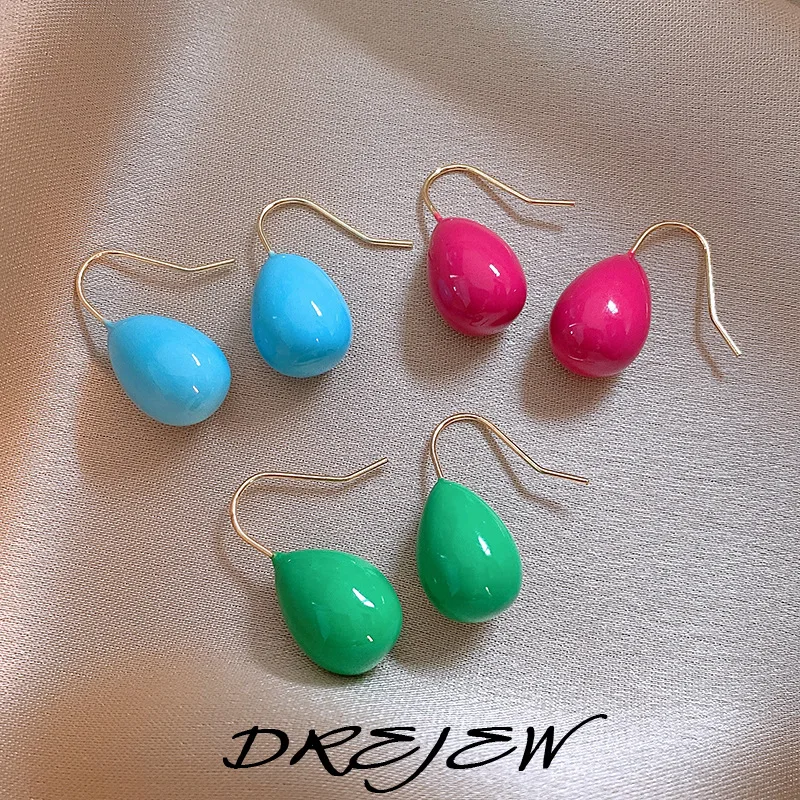 DREJEW Korean Minimalist Earrings for Women New Trendy Drop Earring Stylish Sweet 2025 Korean Fashion Jewelry Dree Shipping