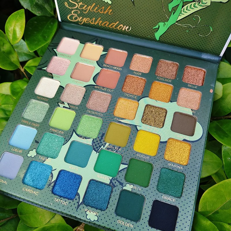 Paleta de sombras de ojos de neón, 36 colores, brillo mate, polvo brillante, lentejuelas, paleta de maquillaje, escenario