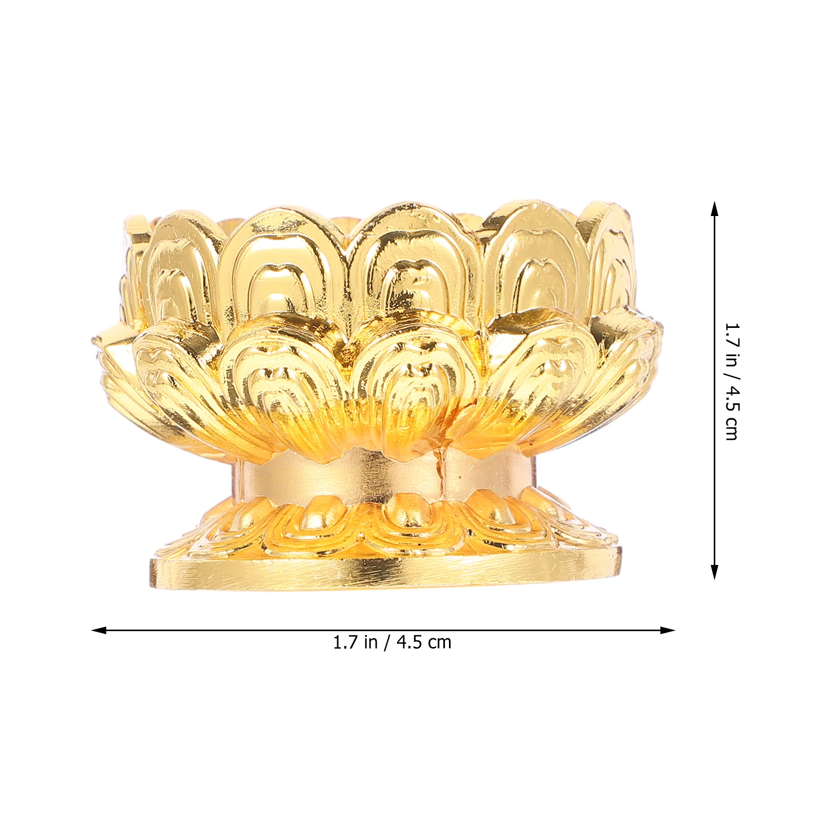 

Decorative Base Vintage Lotus Holder Sturdy Metal Construction Ideal for Buddha Table Gifts Delicate Candlestick