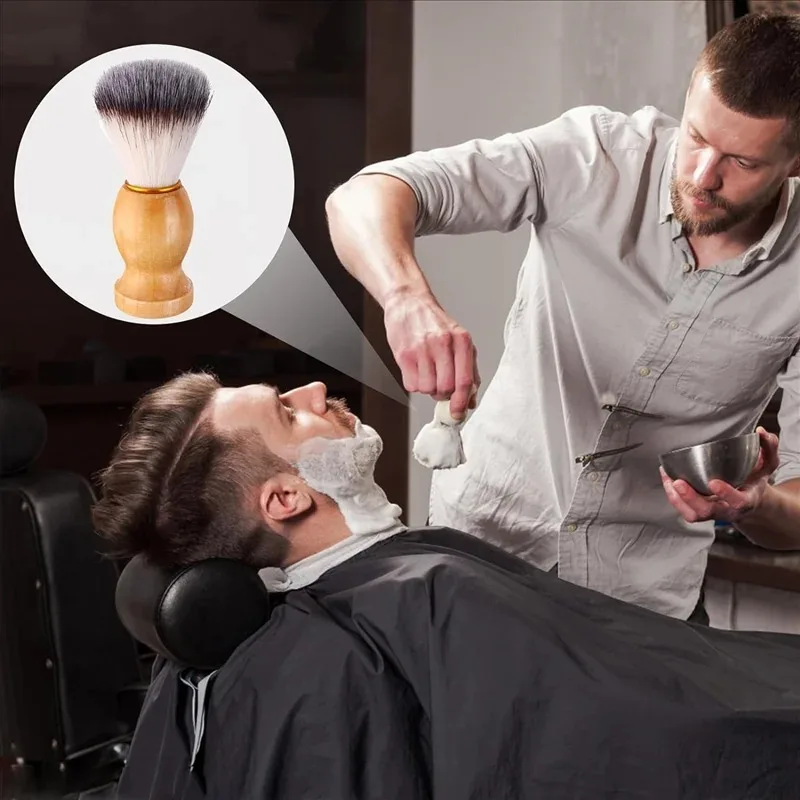 1PCS Hair Foam Whipping Brush for Men's Shaving at Home Salon Mane and Beard Brush Beauty Tools