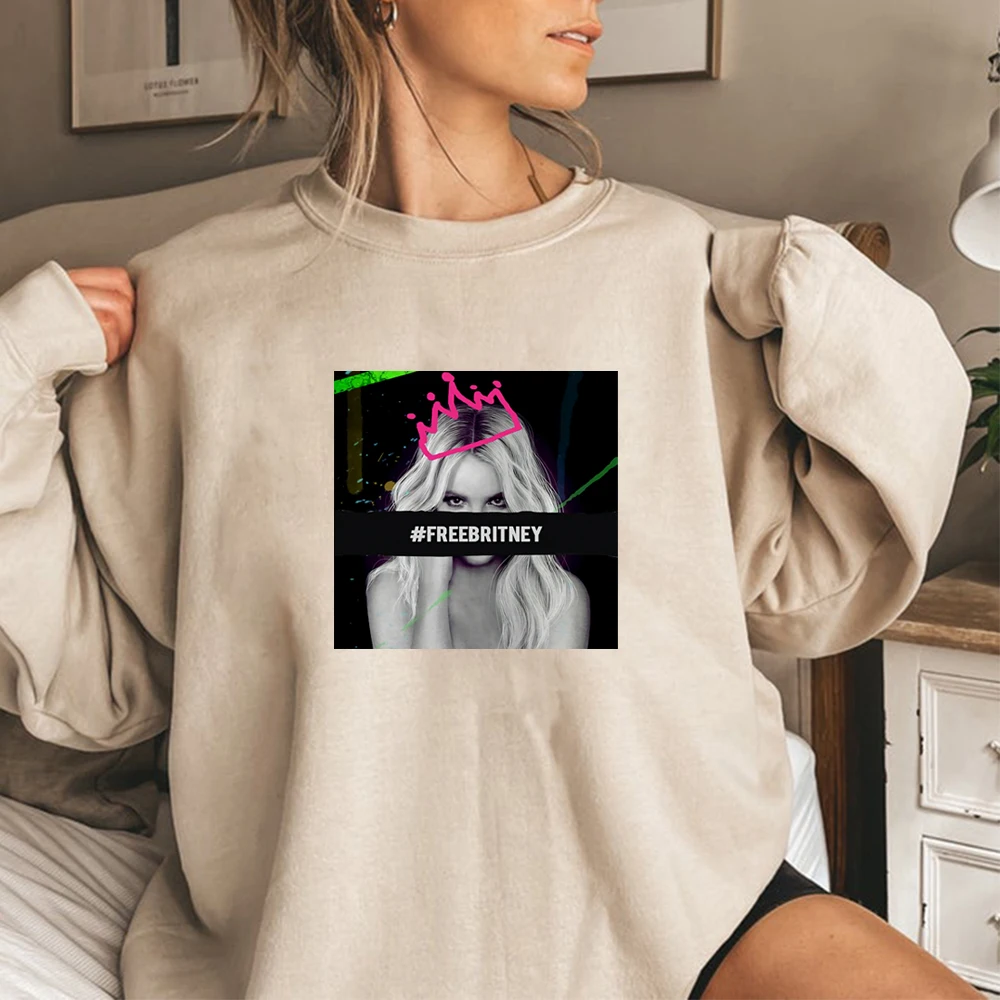 Free Britney Sweatshirt Britney Spears Homage Graphic Pullover Free Britney Movement Crewneck Sweatshirts Vintage Kawaii Hoodies