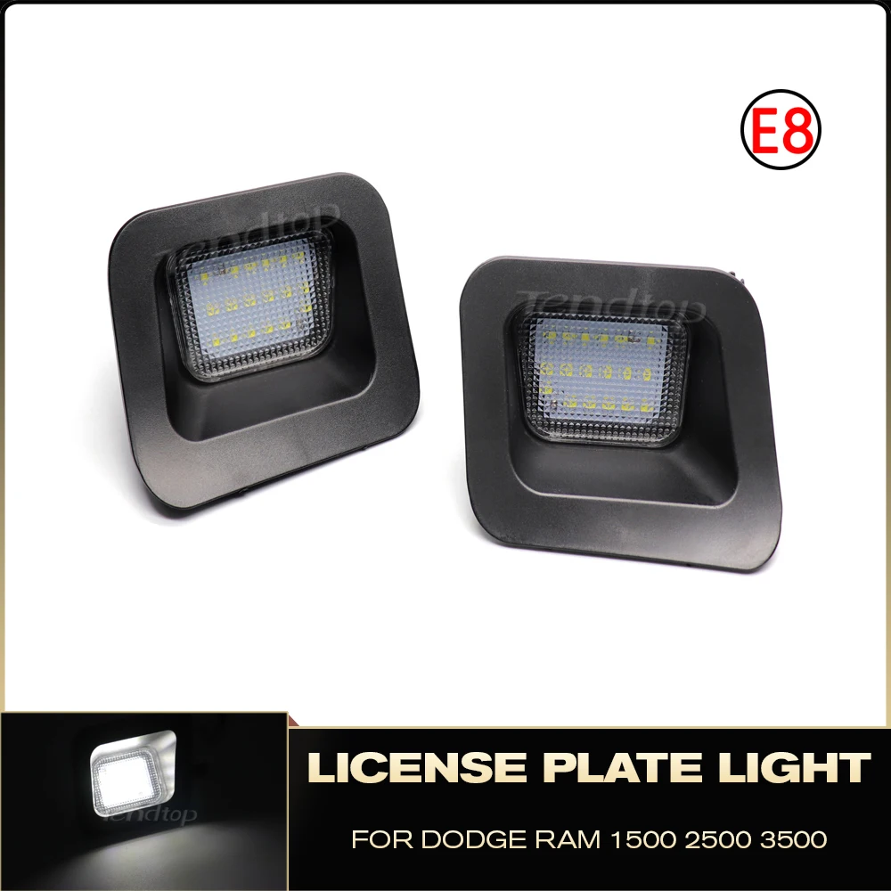 2 peças 6000k número luzes da placa de licença canbus led carro branco 3w para dodge ram 1500 2500 3500 2003-2018