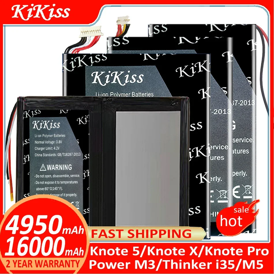 

KiKiss Battery for ALLDOCUBE Cube Knote 5 X Pro Knote5 KnoteX KnotePro/Power M3/Thinker i35/M5 Batterij + Track NO