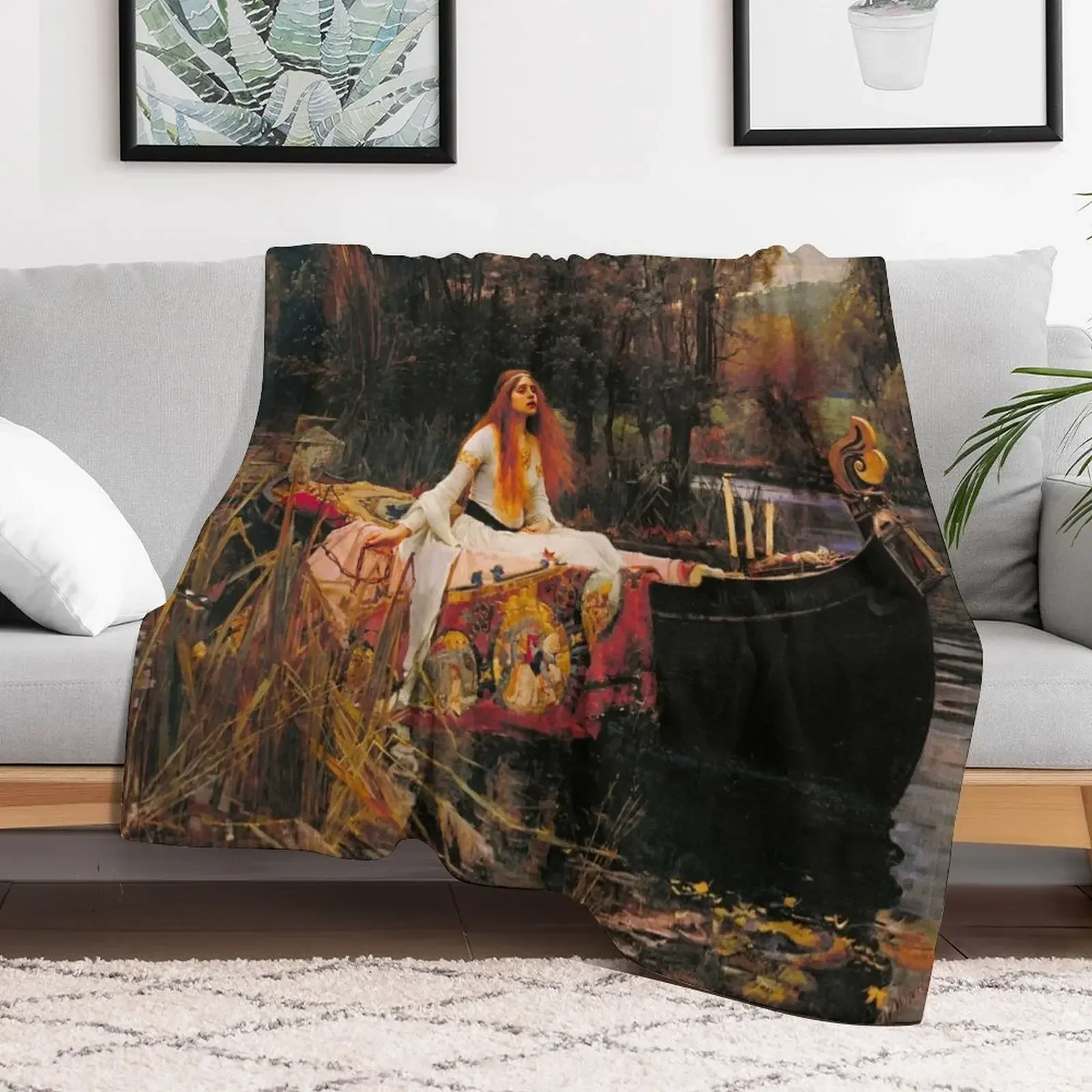 

John William Waterhouse - The Lady of Shalott Throw Blanket Giant Sofa for babies Blankets bed plaid Decorative Throw Blankets